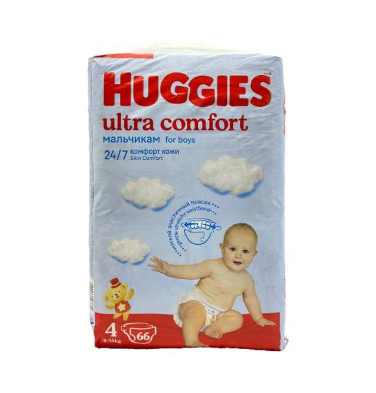Huggies Ultra Comfort 4 oğlan 8-14 kq N66 - 1