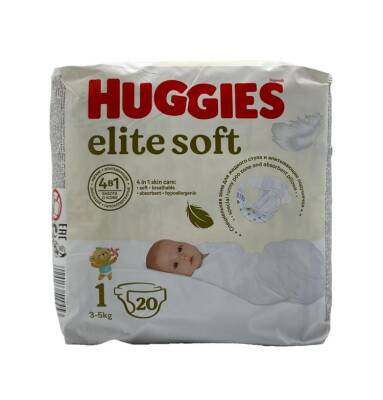 Hyggies Elite Soft 1 / 3-5 kq bez N20 - HUGGIES