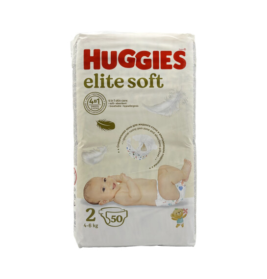 Hyggies Elite Soft 2 / 4-6 kq bez N50 - HUGGIES