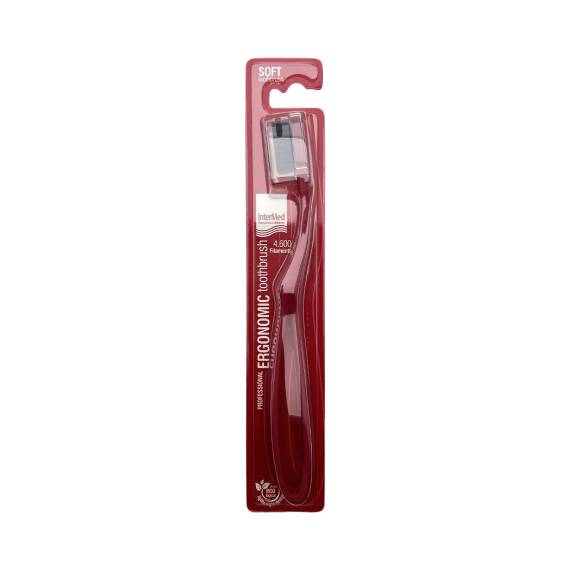 INTERMED 1453 PROFESSIONAL ERGONOMIC TOOTHBRUSH RED - 1