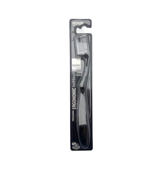 İntermed Professional Ergonomic Medium 3270 Diş fırçası (qara) - 1
