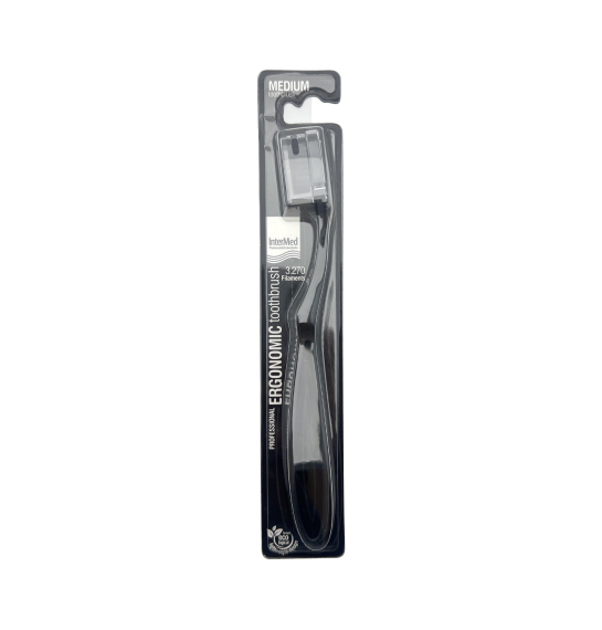 İntermed Professional Ergonomic Medium 3270 Diş fırçası (qara) - 1