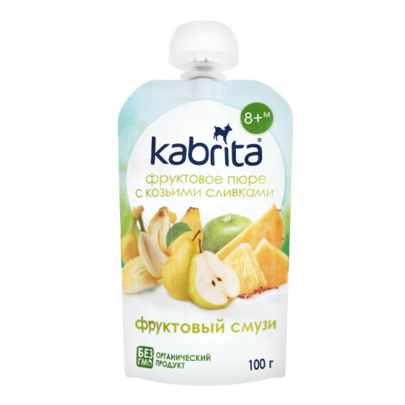Kabrita Meyvəli smuzİ-meyvə qarışığı keçi qaymaqlı püre 100 qr - 1
