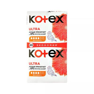 Kotex Ultra Dry/Soft Normal Eco Bez N20 - 1