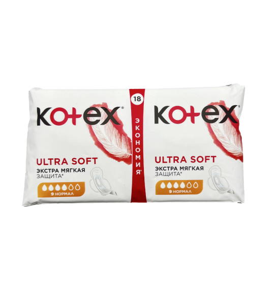 Kotex Ultra Yumşaq Normal N18 qadın pedi - 1