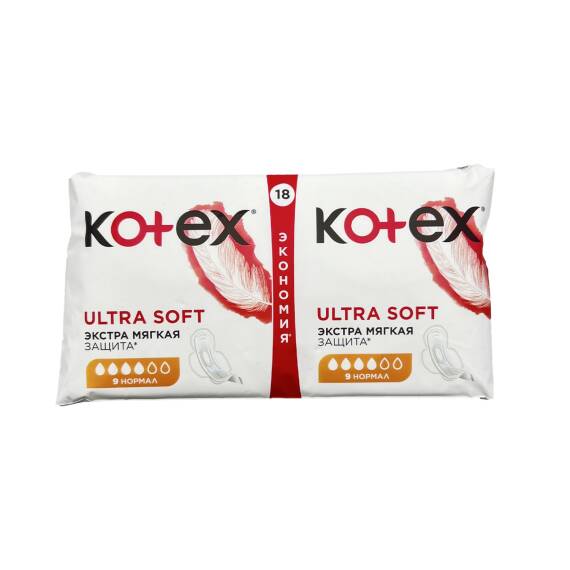 Kotex Ultra Yumşaq Normal N18 qadın pedi - 1