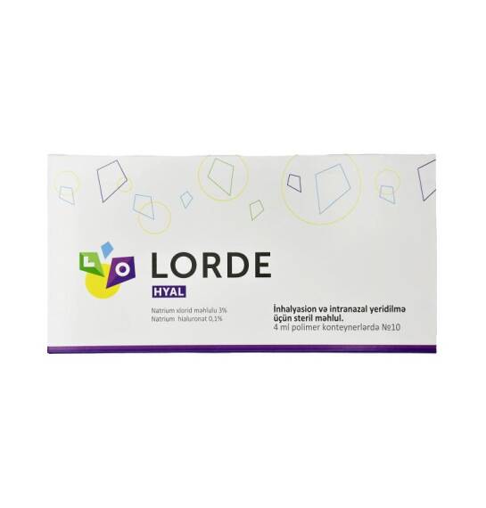 Lorde Hyaluronat Nebul 4 ml N10 amp - 1