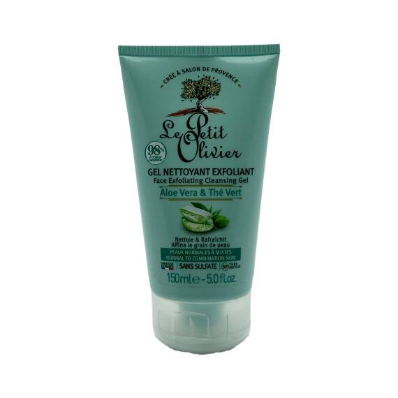 LPO 0028 FACE EXFOLIATING CLEANSING GEL ALOE VERA GREEN TEA 150ML - 1
