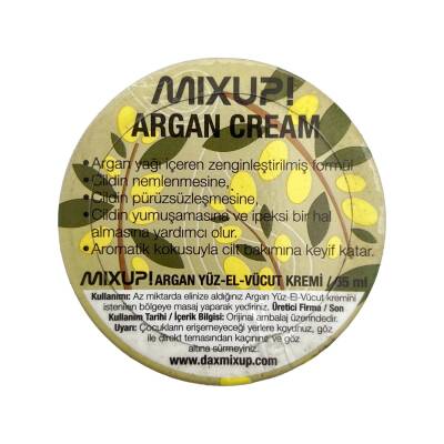 Mixup Argan Cream Yuz el Vucut Kremi, 65 ml