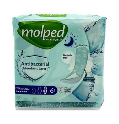 Molped Extra Antibakterial uzun 6 ədədli bez - MOLPED