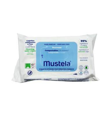 MUSTELA PARFUMSUZ CLEANSING WIPES N60 1595 - 1