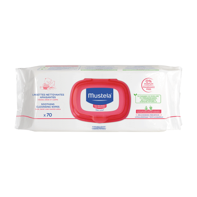 Mustela Sensitive Skin sakitləşdirici təmizləyici salfetlər N70 - MUSTELA