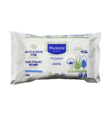 Mustela Water with Organic Cotton nəm safet N60 - MUSTELA