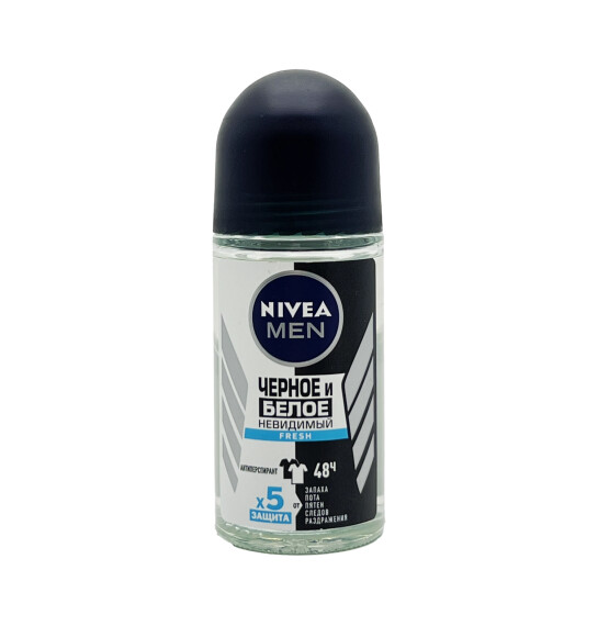 Nivea Ağ və Qara Görünməz Müdafiə diyircəkli antiperspirant 50 ml - NIVEA