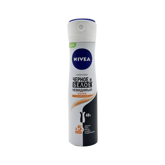 Nivea Qara və Ağ Görünməz Ekstra qadın üçün antiperspirant 150 ml - 1