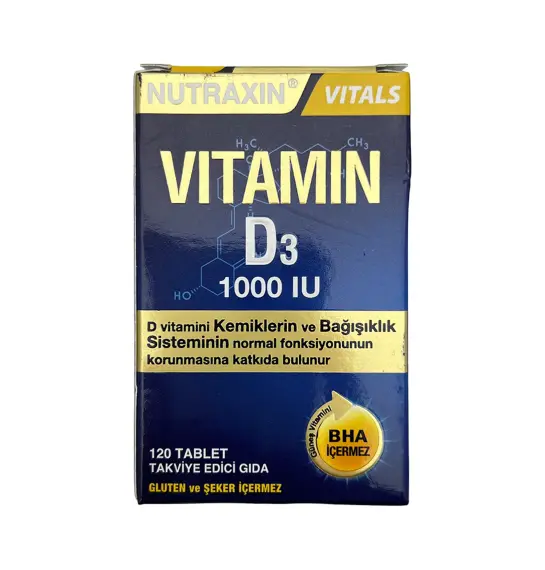 NUTRAXIN VIT D3 1000IU N120 TAB - 1