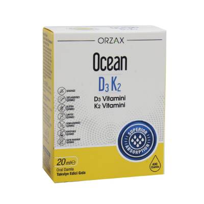 Ocean Vitamin D3/K2 Damla, 20 ml - 1