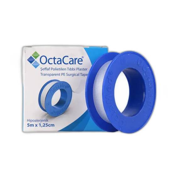 Octacare 13501 Seffaf PE Tibbi Plaster 5mx1, 25cm - 1