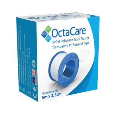 OCTACARE 13502 SEFFAF PE TIBBI PLASTER 5MX2,5CM - OCTACARE