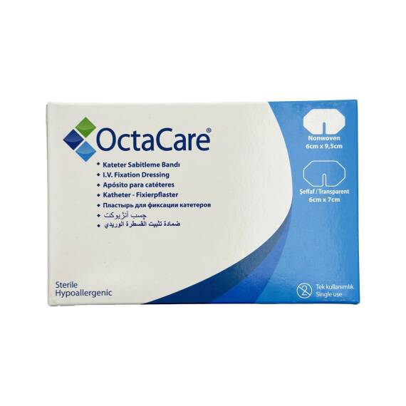 Octacare Nonwoven katetr sabitləmə plastrı 6 sm x 9,5 sm - 1