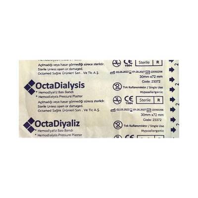 Octacare Octa-Diyaliz Hemostatik Plastr 30 Mm X 72 Mm - 