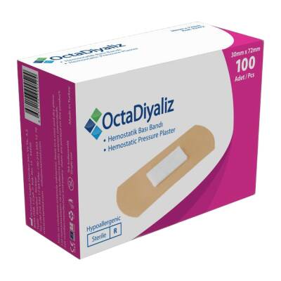 Octacare Octa-Diyaliz hemostatik plastr 30 mm x 72 mm - OCTACARE