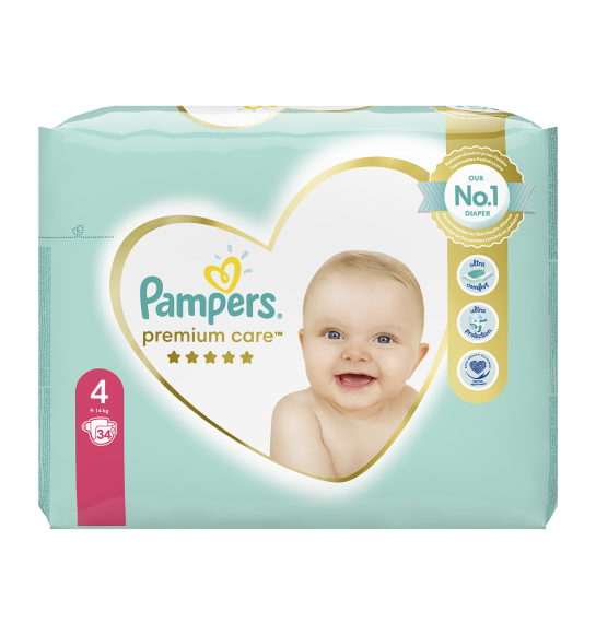 Pampers Premium Care N4 9-14 kq N34 - 1