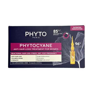 Phyto Phytocyane Women Reactive Hairloss 5 ml 12 ədədli ampul - 