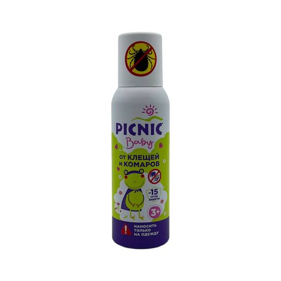 PICNIC BABY SPREY OT KLISEY I KOMAROV 15 SUTOK 125ML 1007 - 1