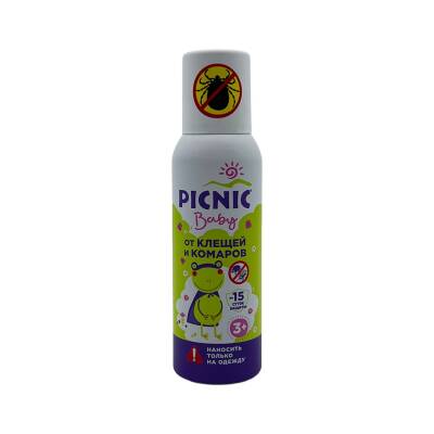 PICNIC BABY SPREY OT KLISEY I KOMAROV 15 SUTOK 125ML 1007 - MOSQUITALL