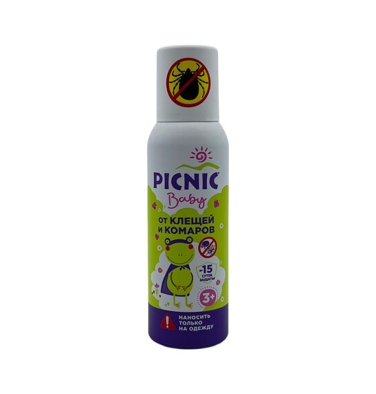 PICNIC BABY SPREY OT KLISEY I KOMAROV 15 SUTOK 125ML 1007 - MOSQUITALL