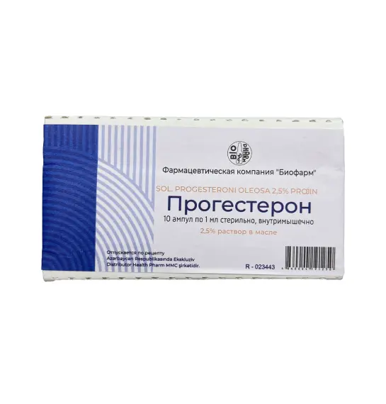 PROGESTERON 2,5% 1ML N10 AMP BIOPHARM GURCUSTAN - 1