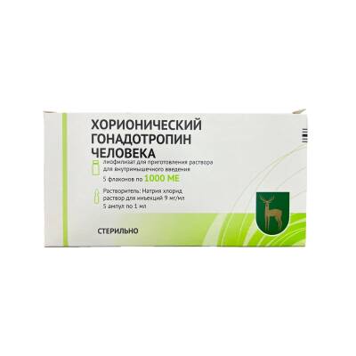 Qonadotropin xorionik 1000 BV 1 ml N5 flakon - 