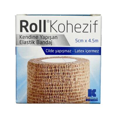 Roll Kohezif yapışqanlı elastik sarğı 5sm-4,5m - ROLL