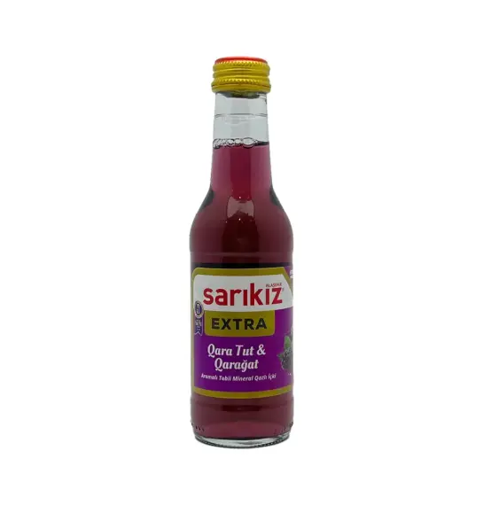 Sarıkız Qara tut və Qarağat qazlı su 200 ml - 2