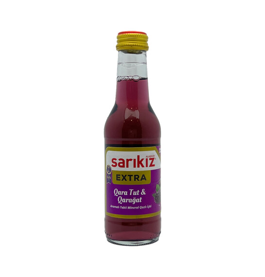 Sarıkız Qara tut və Qarağat qazlı su 200 ml - SARIKIZ 