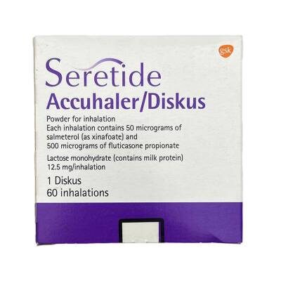 SERETIDE AKKUHALER/DISKUS 50/500MKG 60 DOZ - 