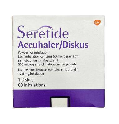 SERETIDE AKKUHALER/DISKUS 50/500MKG 60 DOZ - 