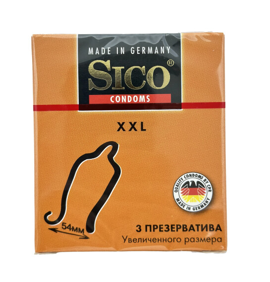 Sico extra böyük ölçü prezervativ 3 ədədli. - SICO