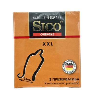 Sico extra böyük ölçü prezervativ 3 ədədli. - SICO