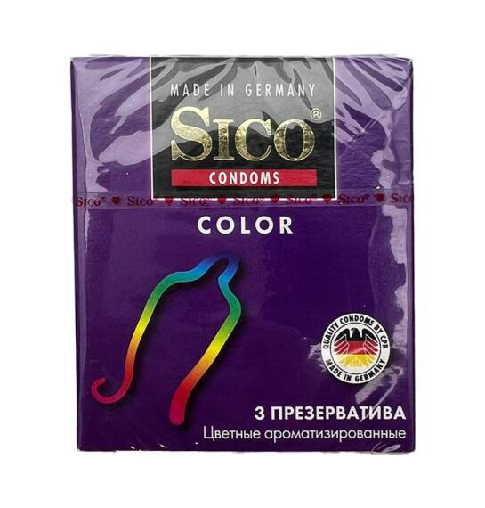 Sico rəngli prezervativ 3 ədədli. - 1