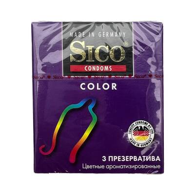 Sico rəngli prezervativ 3 ədədli. - SICO