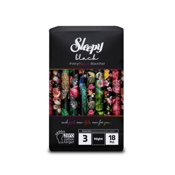 Sleepy Black gigiyenik qadın bez gecə 18 ədəd N3 - 1