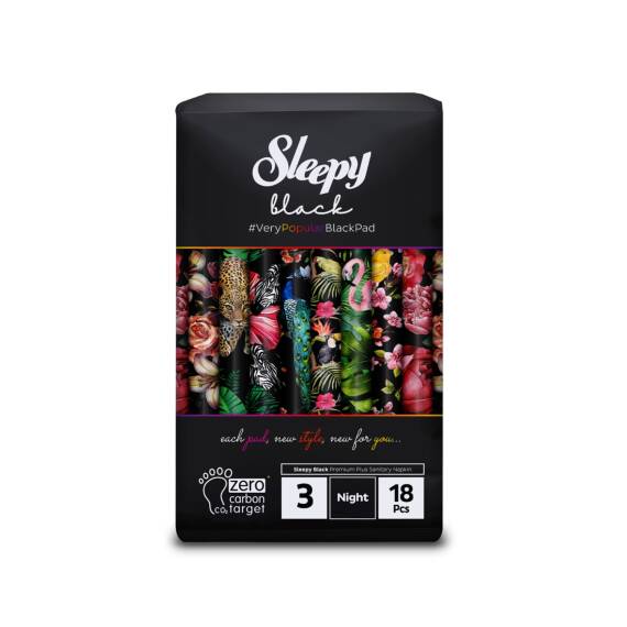 Sleepy Black gigiyenik qadın bez gecə 18 ədəd N3 - 1