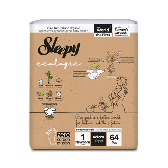Sleepy Ecologic Newborn bez 64 ədəd N1 - 1