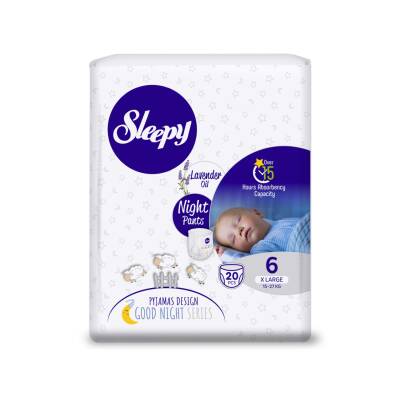 Sleepy Lavanda Yağlı Tuman Bez 20 Ədəd N6 - SLEEPY