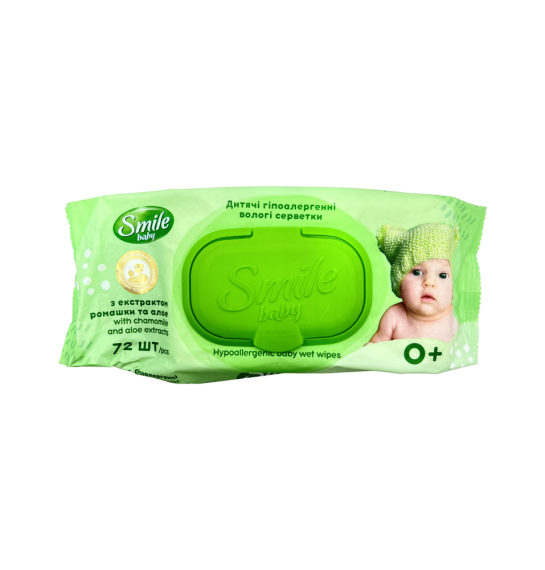 Smile Çobanyastığı/Aloe Tərkibli Nəm salfet N72 - 1