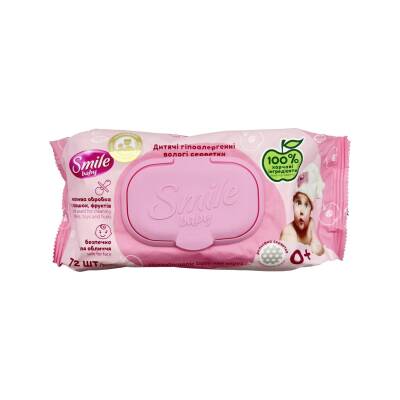 Smile Uşaq Üçün Nəm salfet N72 - SMILE