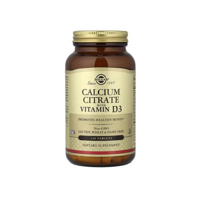 SOLGAR CALCIUM CITRATE WITH VITAMIN D3 N120 - 