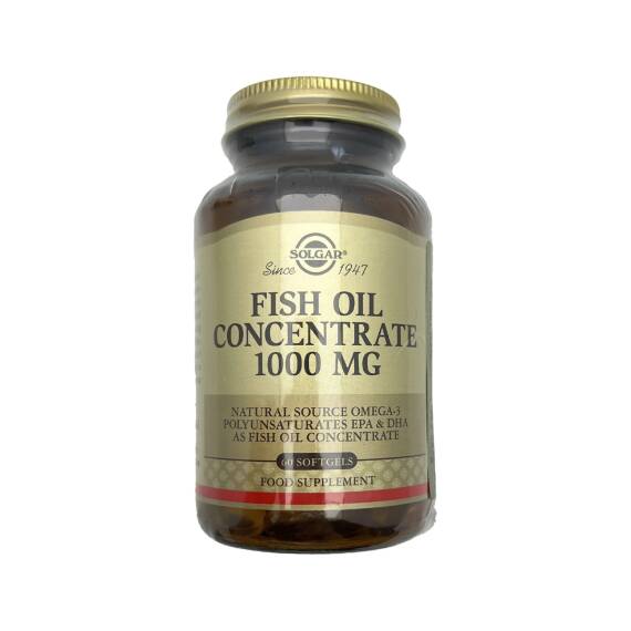 SOLGAR FISH OIL CONCENTRATE 1000MG N60 SOFTGELS - 1